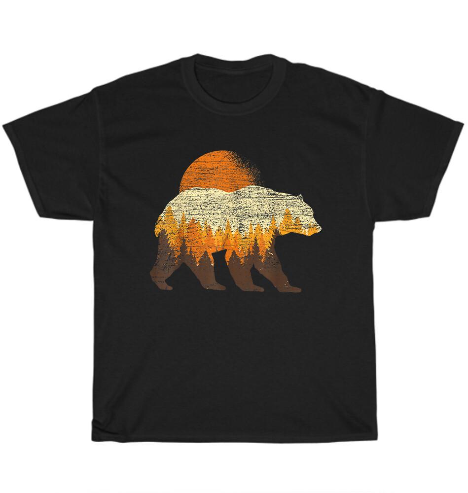 

Outdoor Nature Full Moon Trees Wildlife Forest Animal Bear T-Shirt Unisex Gift 4XL