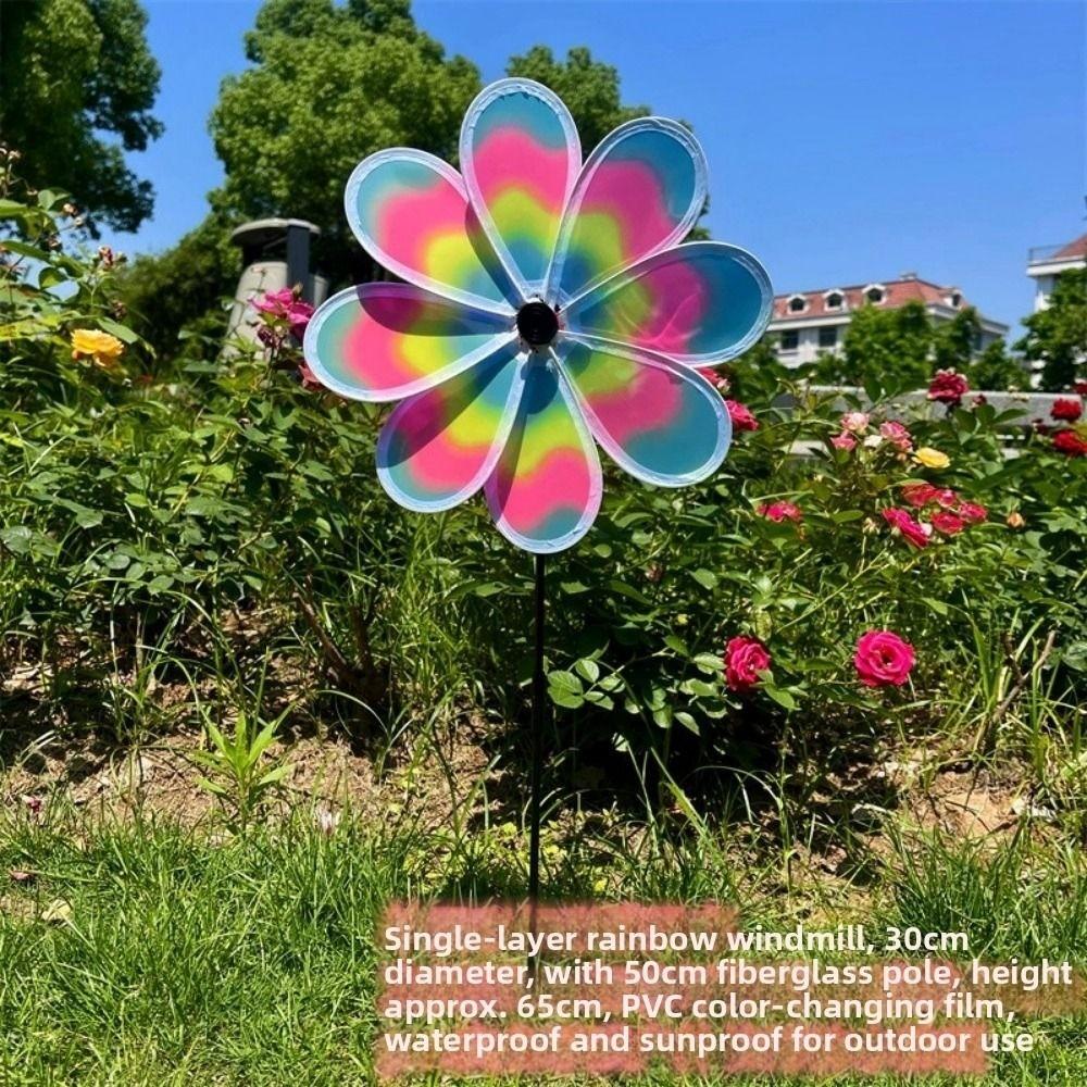 Multistyles Rotating Sunflower Wind Spinner Large Turntable Windmill Outdoor Party Picnic Decor