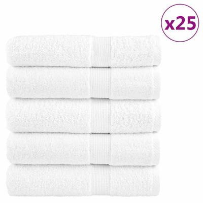 Vidaxl Ręczniki Premium Solund 25 Szt., Białe, 100X150 Cm, 600 G/Cm²