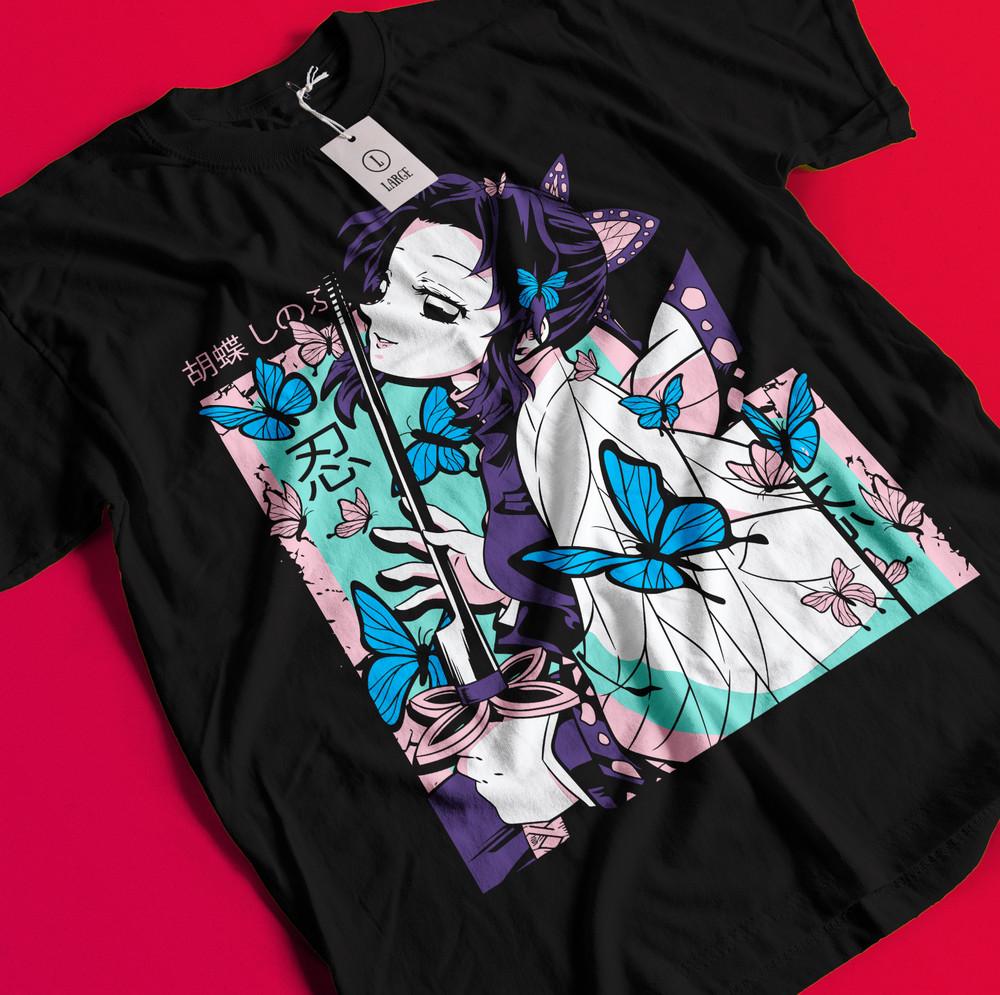 

Demon Slayer Shirt Shinobu Kocho Tshirt Tanjiro T-Shirt Muzan Doma Kokushibo Tee BB435 M