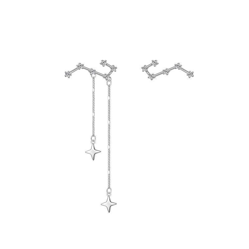 

Романтичные асимметричные серьги-звездочки, серьги класса люкс с нишевым дизайном