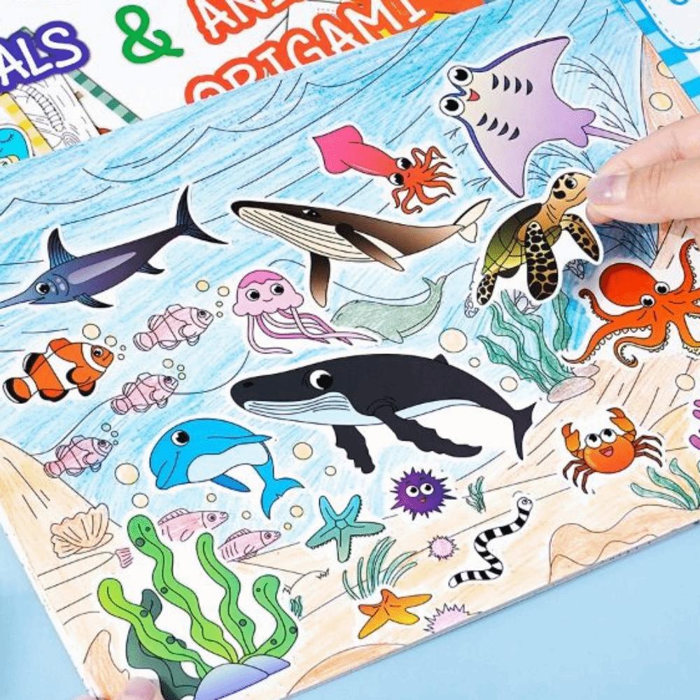 Creative Search Find Sticker Book Funny Digital Sticker Book 3D Origami Books Early Education