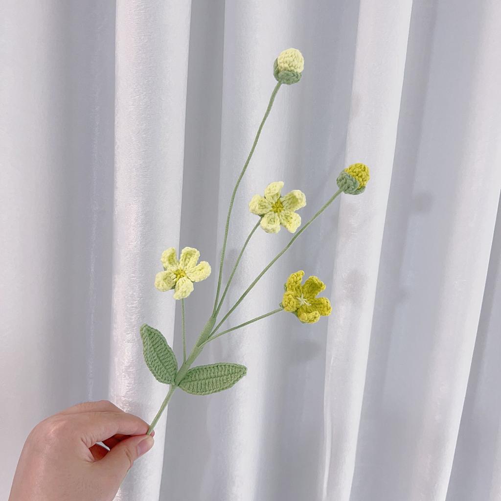 Herba Androsacis Crochet Flowers Creative Knit Flower Bouquet Handwoven Flower Wedding Home Decor Gift