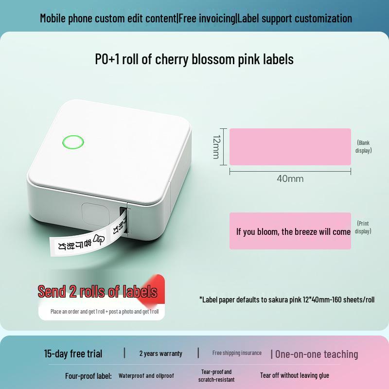 Portable Bluetooth Thermal Label Printer for Price Tags and Smart Labels