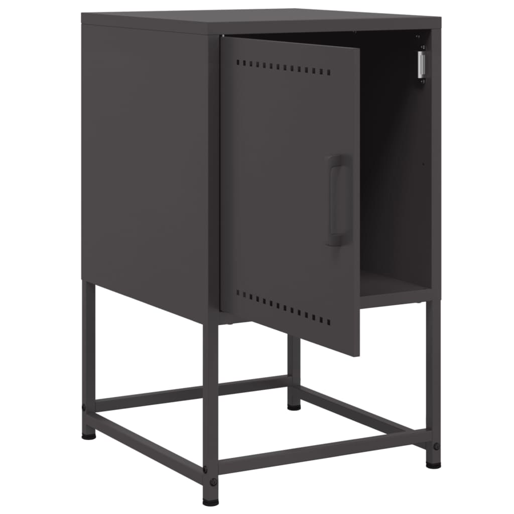 Nightstand Black 36x39x60.5 Cm Steel