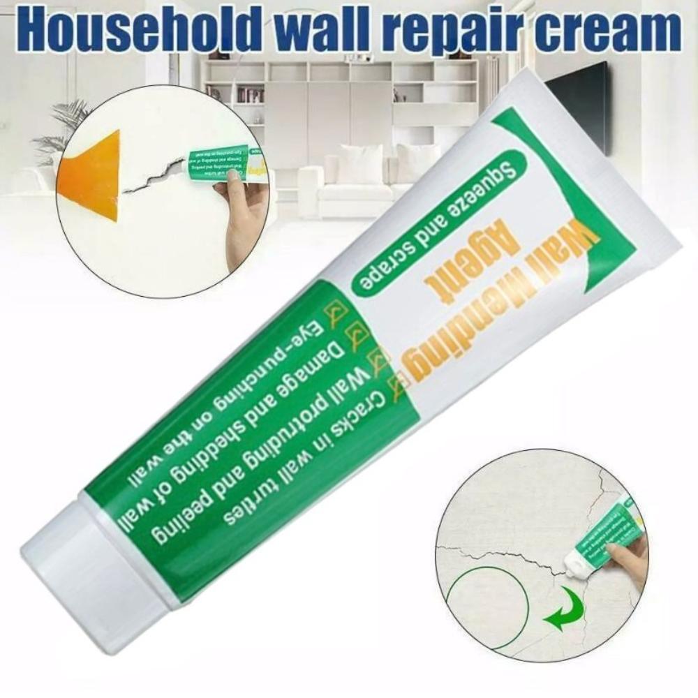 Wall Repair Agent Quick-Drying Sealant Agent Crack Mending Agent Mildewproof White Wall Restore Drywall Repair Kit with Scraper