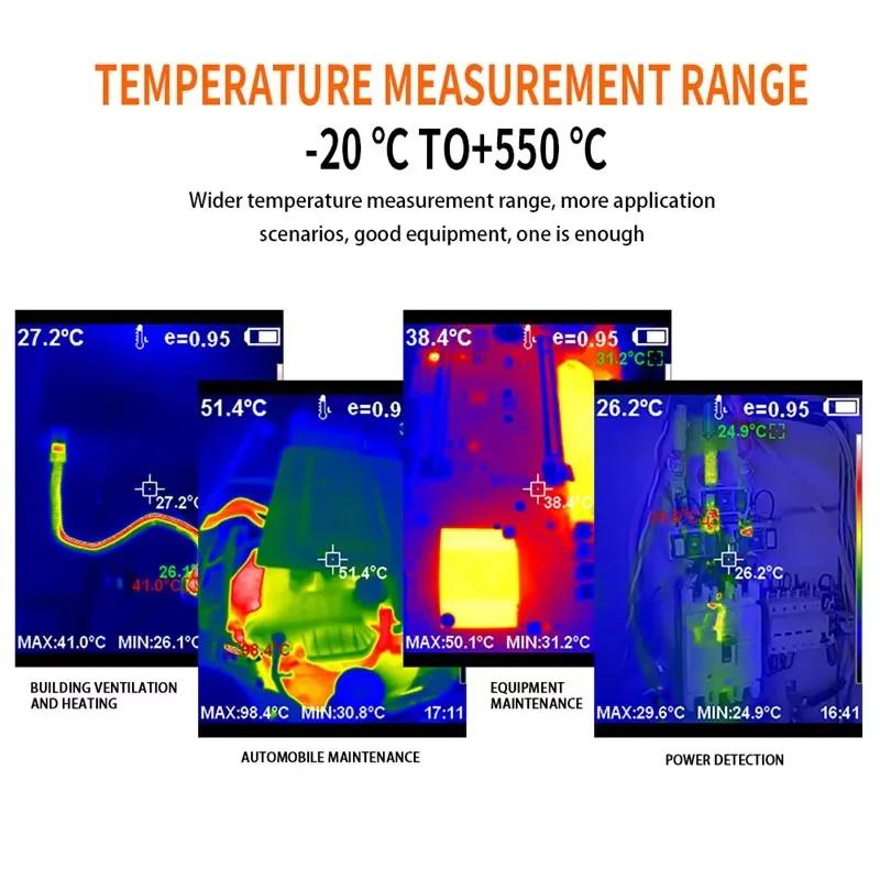 GW256 Thermal Imaging Camera for Water Pipe Leak and Power Electrical PCB Test 256*192 Handheld Thermal Imaging Cameras