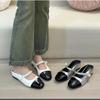 Silver Bag Head Half Drag Outer Wear Inner Height Increase 5cm Mary Jane Small Fashion Height Increase Single Shoes