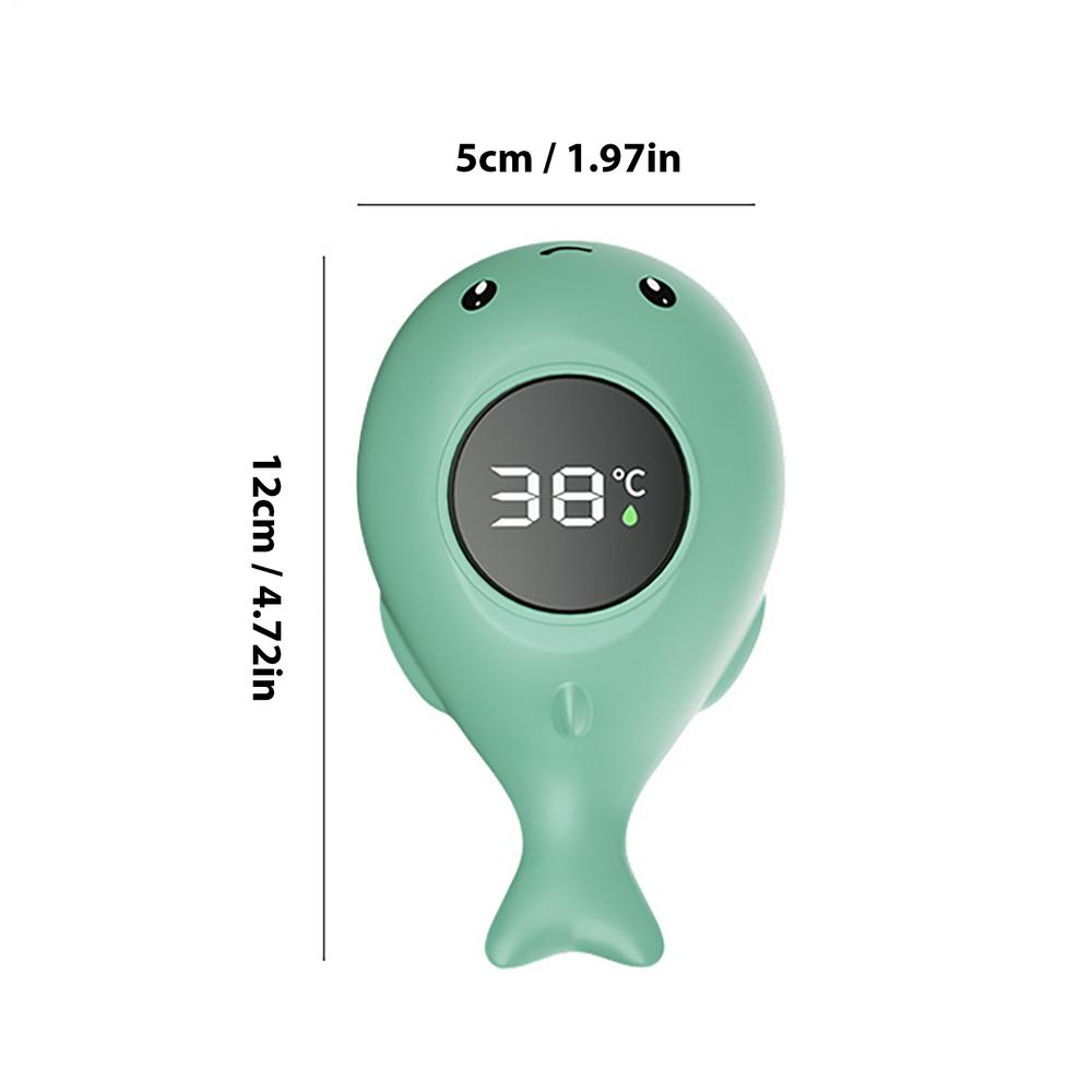 

Baby Bath Temperature Monitor LED Display Bath Thermometer Cartoon Digital Water Temperature Meter Bath Floating for Kids Toddle зелений