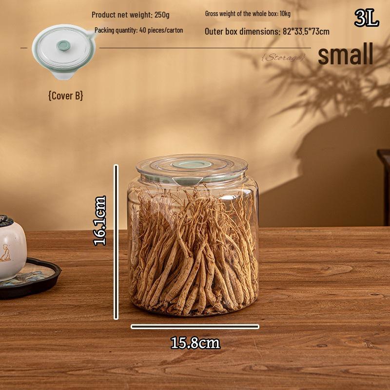 

Large Capacity Transparent PET Sealed Cereal Storage Container for Food and Tea