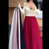 Women's Sparkling Starry Gradient Pleated Mesh Skirt