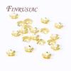 18K/14K Gold Plated Beads Cap For Jewelry Flower Bead Caps Jewelry Making Supplies Spacer Beads DIY Bracelets Accessories