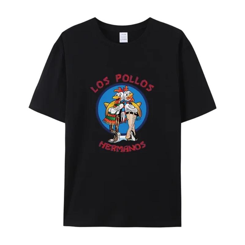 Women's T-shirt LOS POLLOS Hermanos Funny Printed Unisex Fashion Casual Short Sleeves Cotton Breathable T-shirt Chicken Brothers Tee