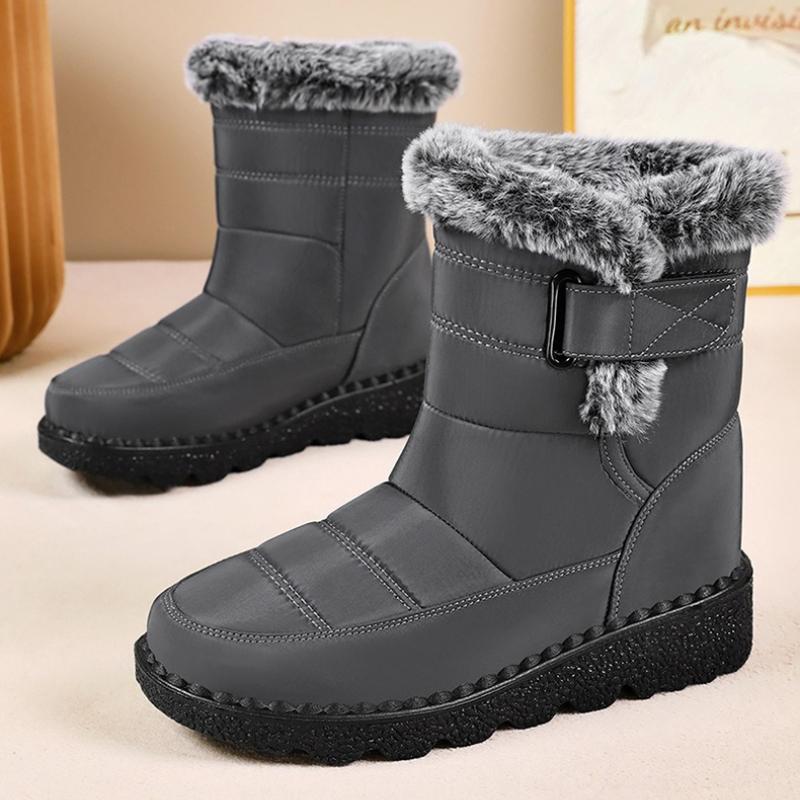Snow Boots Women's Plus Size Women's Boots Plus Velvet Thick Cotton Boots Polyurethane Boots High-top Thick-soled Cotton Shoes