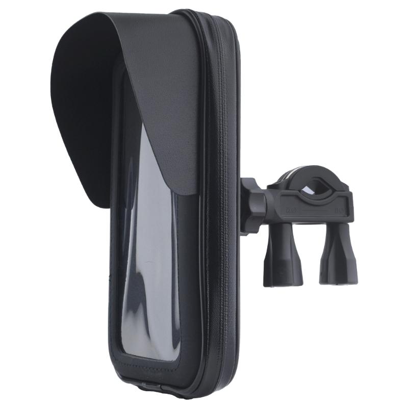 

Handlebar Phone Holder Motorbike Phone Bag Pouch with Sunvisor 360 Degree Rotating Mount Holder for Phone Up to 6.5inch 1