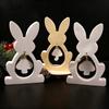 Easter Bunny Hanging Ring Mold Rabbit Easter Egg Mushroom Tag Plaster Hanging Ornament Easter Decor Silicone Mold