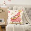 Pillowcase Cartoon Christmas Element Pattern Design Hidden Zipper Non-fading Modern Home Decoration Pillow Cover