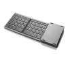 Foldable Bluetooth Keyboard Rechargable Portable Mini USB Wireless Keyboard with Touchpad for Android IOS Tablet 3-Device Sync