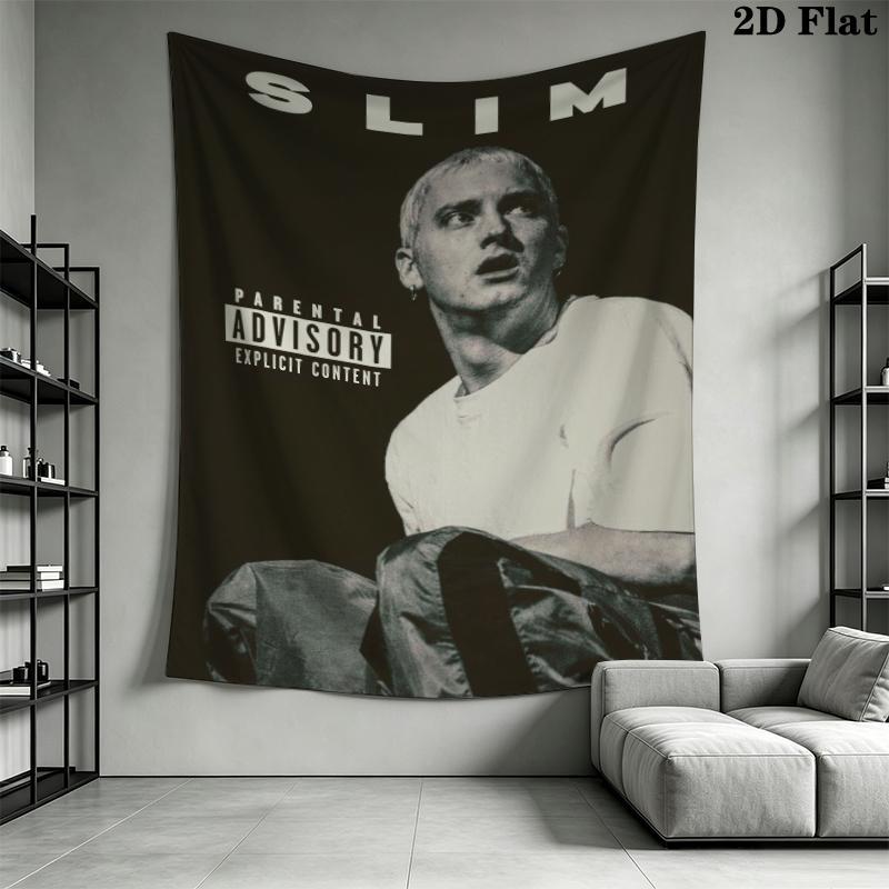Eminem Wall Tapestry Aesthetic Wall Hanging Printed Fabric Blanket Decorative Tapestries for Bedroom Living Room Home Decor