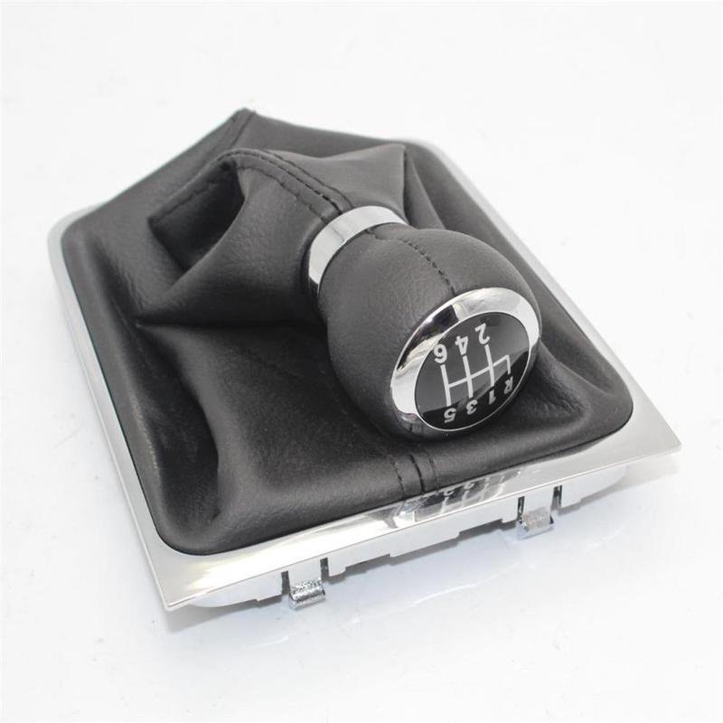 For Passat B6 2006 2007 2008 2009 2010 Car-Styling 6 Speed Gear Stick Shift Knob With PU Leather Boot