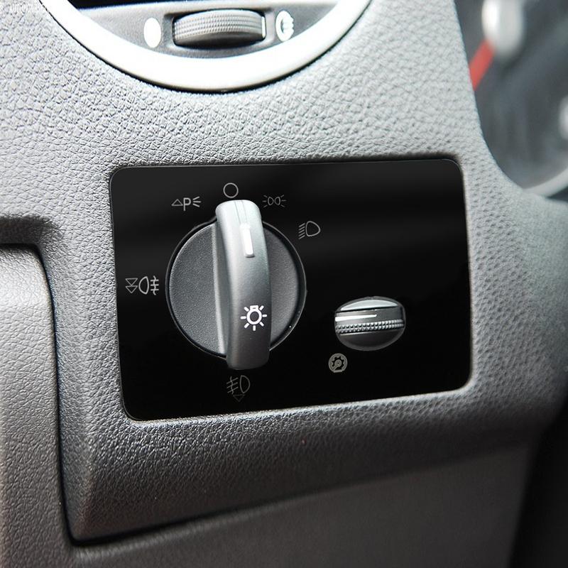 Für Ford Focus 2 MK2 2005 - 2011 LHD Scheinwerferschalter-Panel-Abdeckung Aufkleber Frontscheinwerfer-Einstellknopf-Zierleiste Innenraumzubehör
