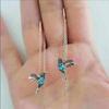 Popular Hummingbird Pendants  Women's Accessories Earrings Long Tassels Fashion New Faces Thin Bird Ears