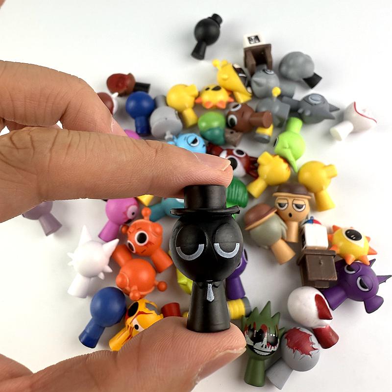3/6pcs Funny Sprunki Figuras 4.5cm Model PVC Sprunki Game Action & Toy Figures Cartoon Children Birthday Gifts Toys