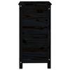 VidaXL Jardinière noir 40x40x78 cm bois massif de pin 825279