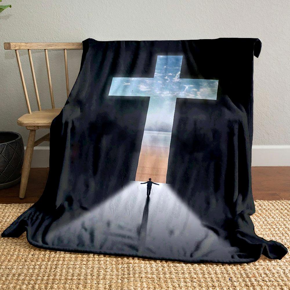 

Cross Shape Seaside Sky Blanket Printed Blanket for Living Room Bed Couch lunch break Soft Cozy Blanket for Friend s festival Gift 80cm x 120cm