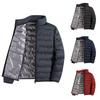 Chaqueta de Plumas Autocalentable de Grafeno para Hombre Sólida Cortavientos Acolchada Chaquetas de Plumas Cuello Mao Clásica Cálida Chaquetas de Invierno para Hombre