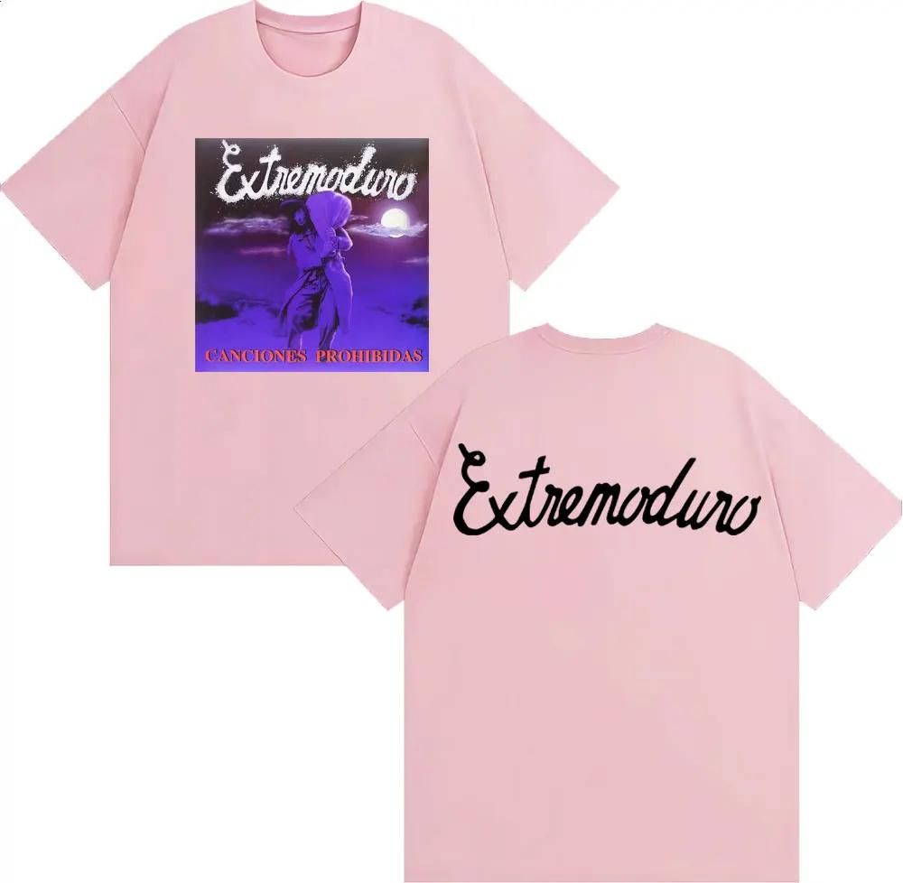 Rock Band Extremoduro Canciones Prohibidas T Shirts Mens Clothing Harajuku Hip Hop Punk T Shirt Cotton Casual Oversized Tshirt
