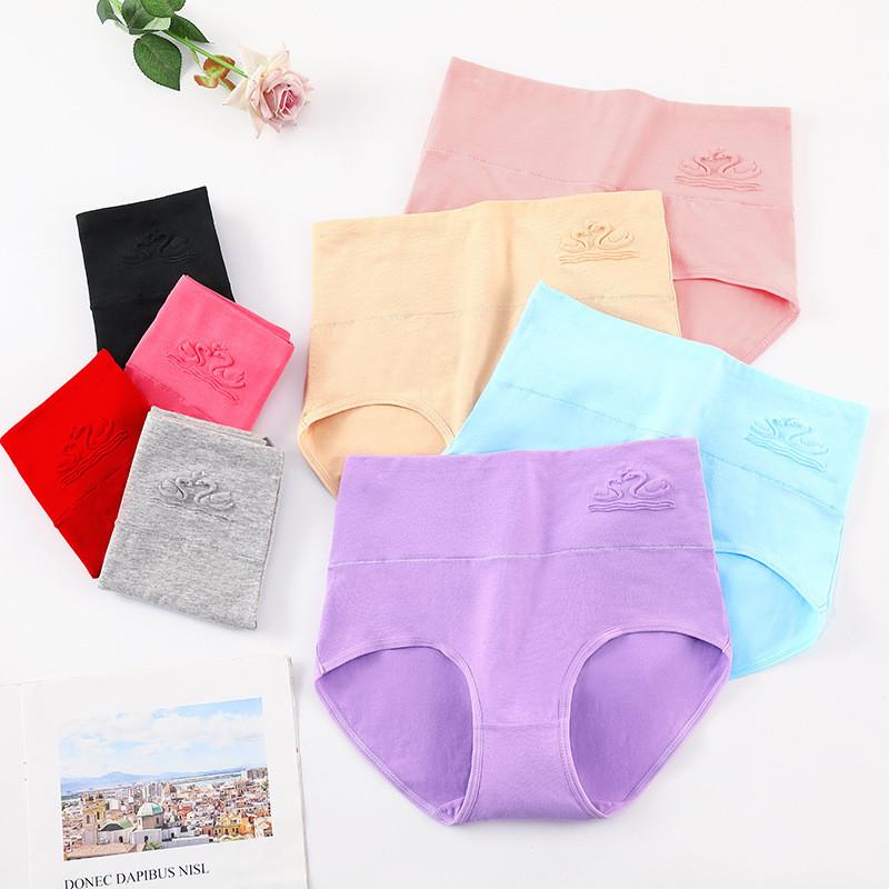 Comfortable High Waist Cotton Plus Size Women's Underwear With Sculpting Breathable Fabric