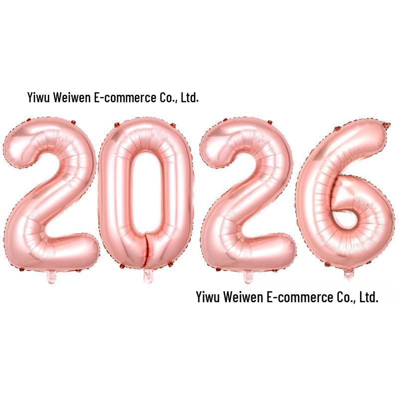 2026 Happy New Year Foil Balloons - 32/16 inch Party Decor