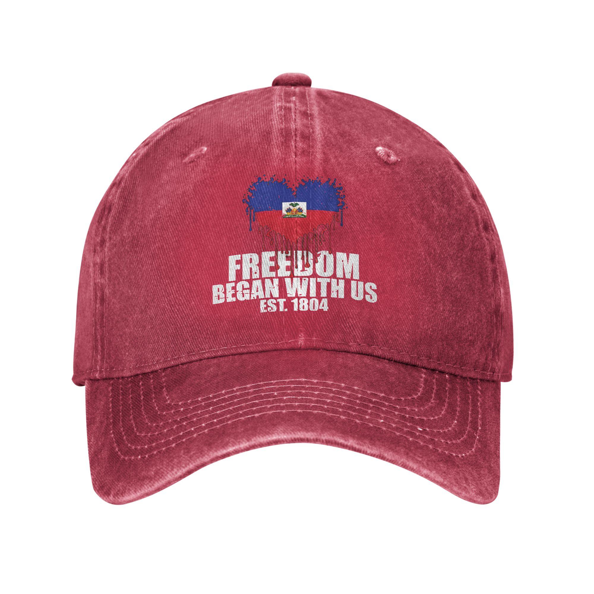Unisex Women Haiti Flag Cap Merch Baseball Cap Vintage Trucker Hat Adjustable One Size
