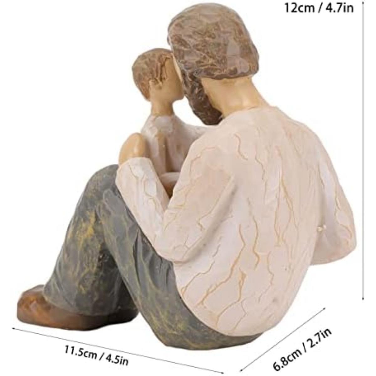 

Статуэтка «Папа и сын» — фигурка отца и сына для книжной полки, шкафа, украшения стола, подарок на День отца, подарок на день рождения для папы 12x7x11.5cm разноцветный