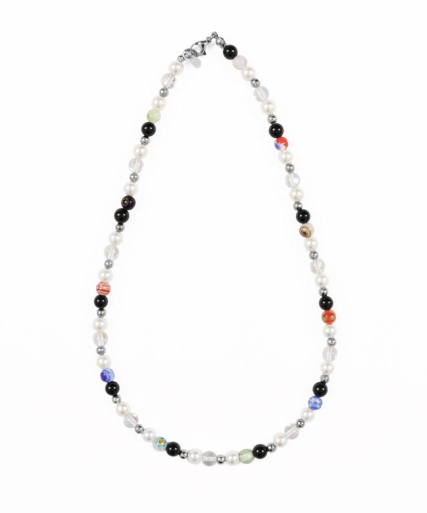 Acha Aileen Mix Gemstone Necklace _ Silver