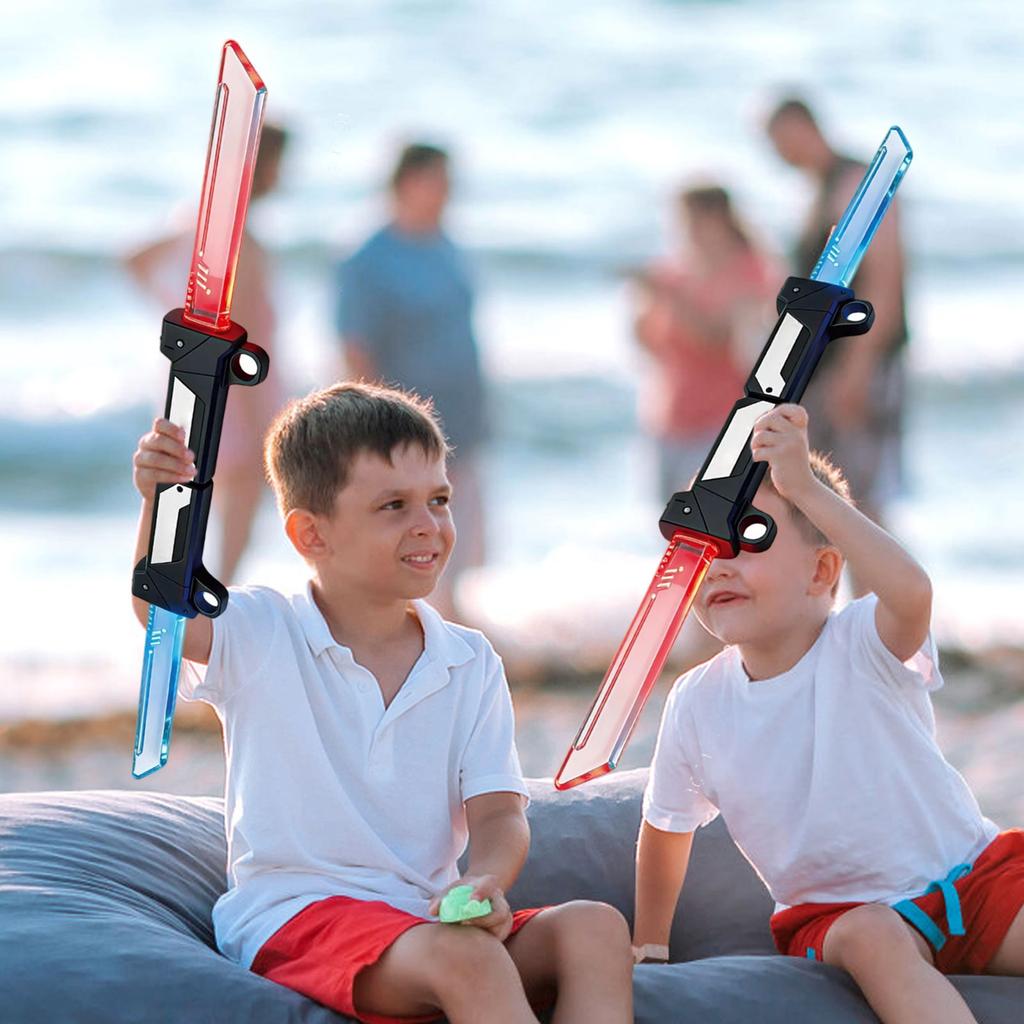 Light-up Double-bladed Lightsaber, Retractable Sword, Children's Toy For Boys, With Connectable Light-up Double Blades.