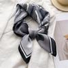 New national style flower peony silk scarf thin small square scarf herringbone pattern headscarf imitation velvet shawl scarf scarf women