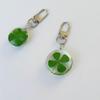 Elegant Four Leaf Clovers Hanging Charm Beautiful Large Four Leaf Clovers Pendant Keyrings Delicate Keychain Accessory