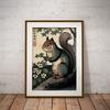 Japanese Art Style Animal Posters Dog Otter Squirrel Crane Prints Canvas Printing Retro Wall Picture for Living Room Home Decor