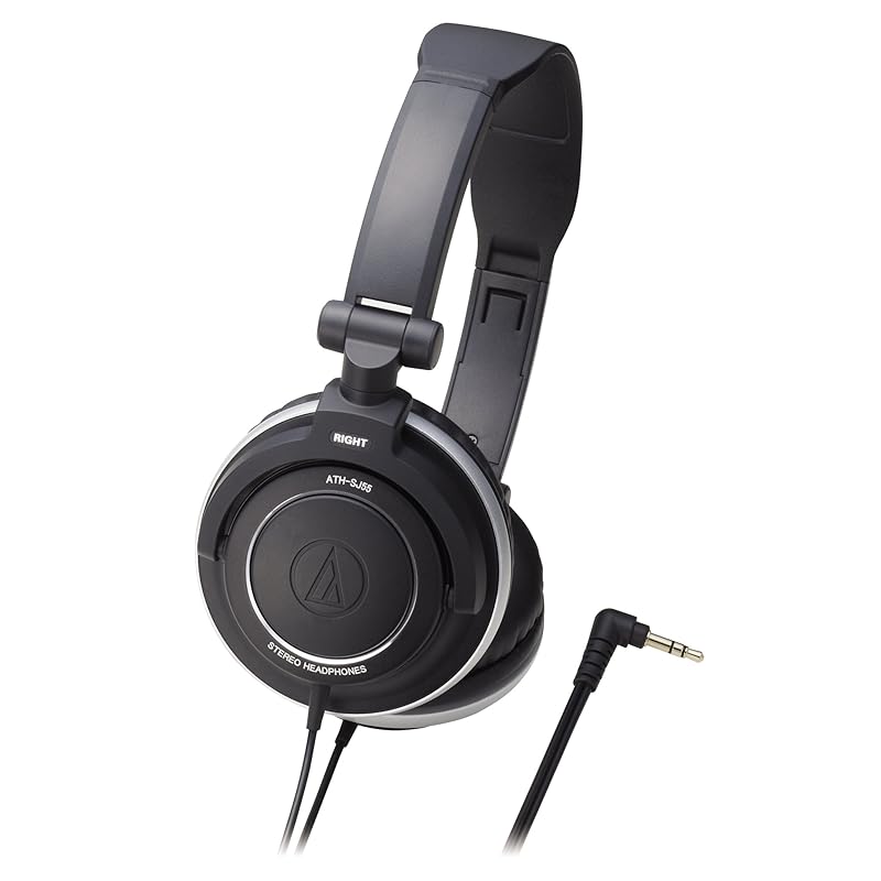

audio technica portable headphones black ATH-SJ55 BK