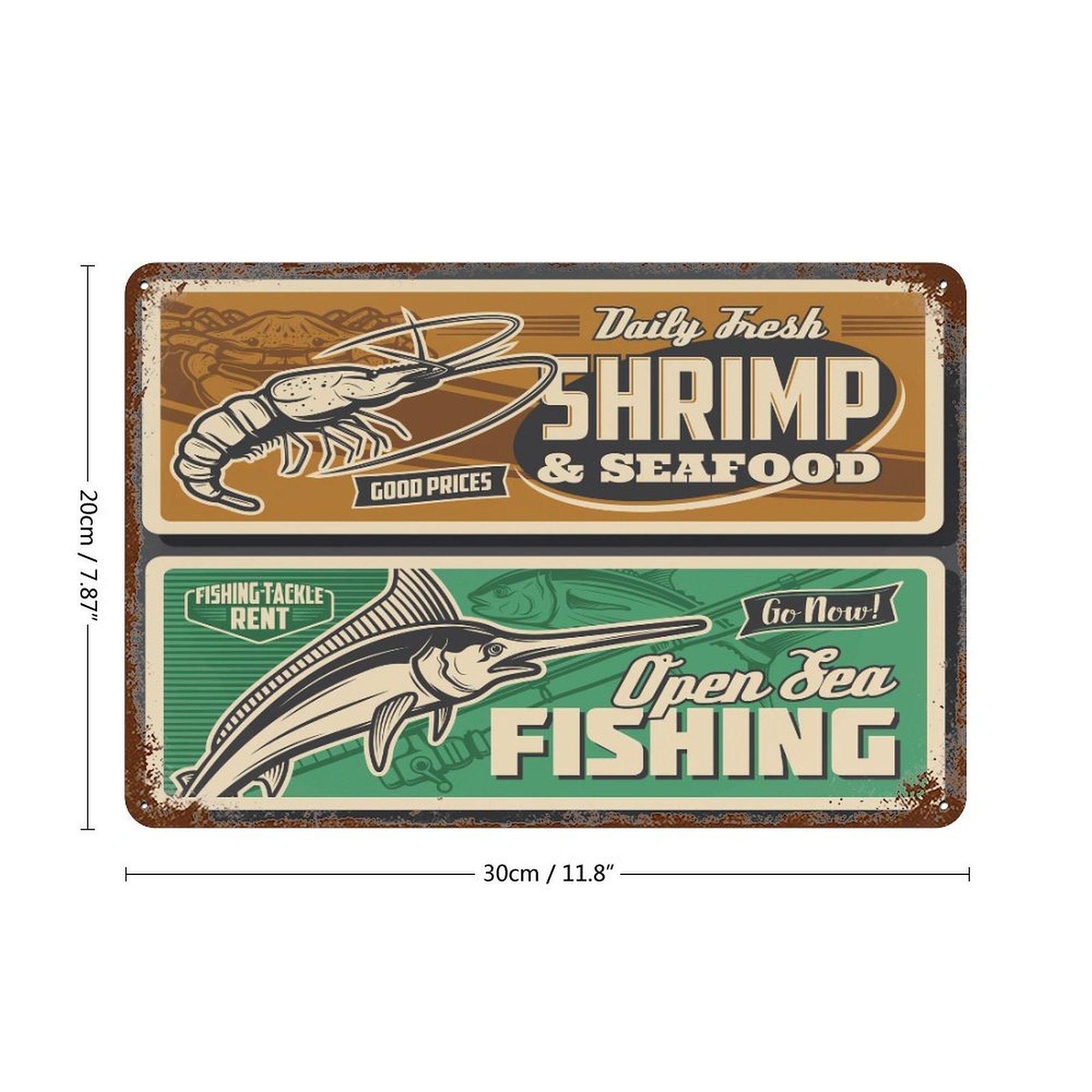 

1-Pack retro wall plaque metal, 20×30cm and 30×40cm, shabby rust decor for dining room, lobby or office 20*30CM