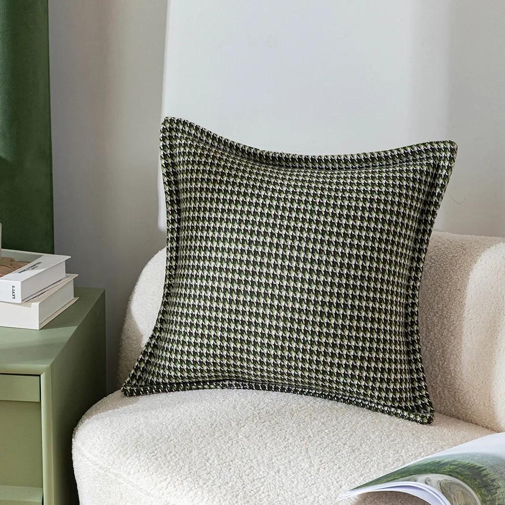 

45x45 см Современная зеленая наволочка для подушки Художественный дизайн для гостиной, дивана, декоративная наволочка для дома 45X45CM Without Core