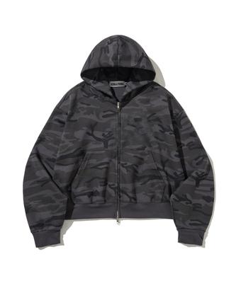 Scallywag 88 Crop Reißverschluss Hoodie [Camouflage]