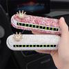 Rhinestone Car Temporary Parking Sign Luminescent Stop Sign Card Plate  Car Styling