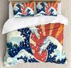 Japanese Wave Bedding Set Sea Storm In Japan Traditional Dr 3pcs Duvet Cover Set Bed Set Quilt Cover Pillow Case Comforter Cover