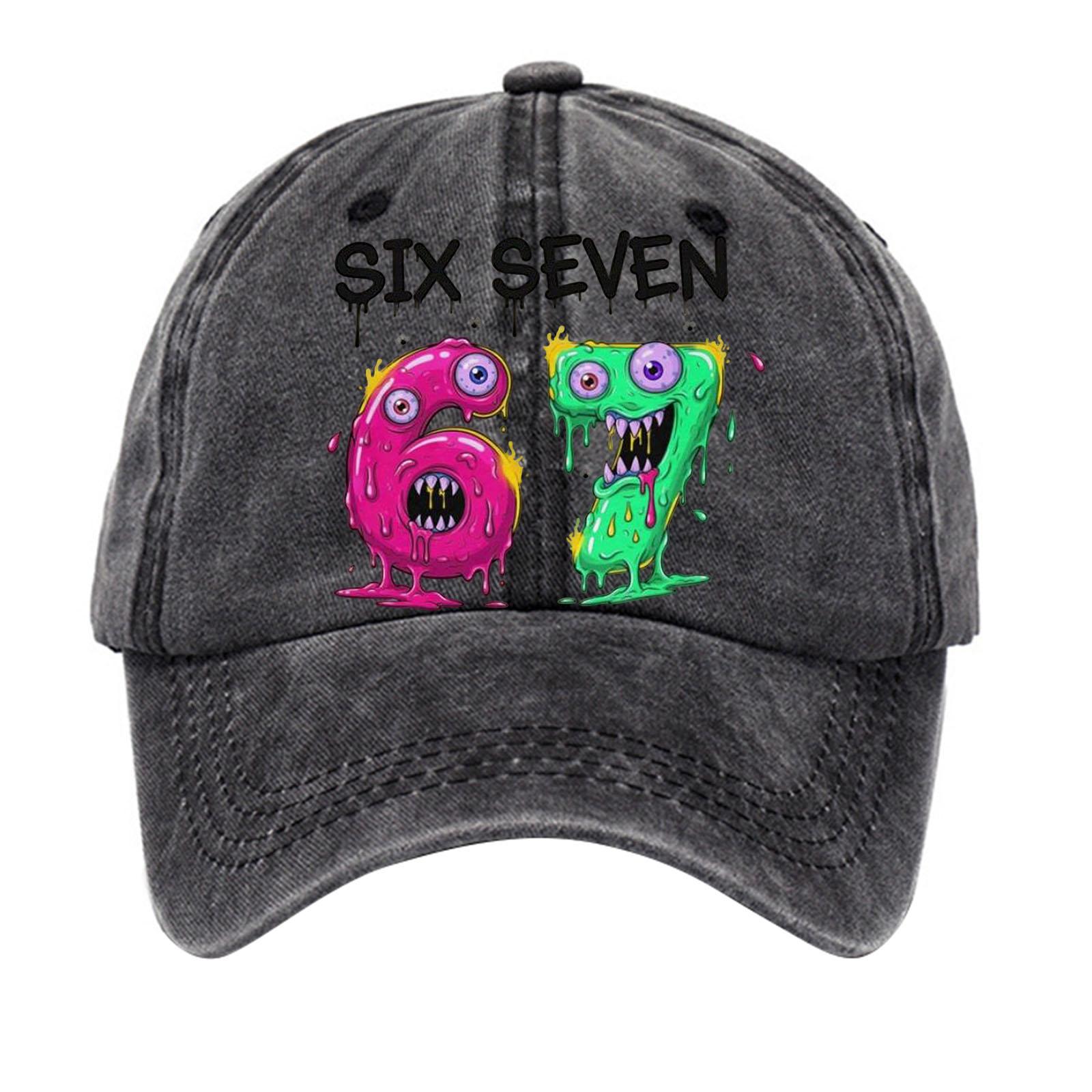 Washed Cotton Baseball Cap With Printed Distressed Soft Top Denim Hat For Men, European And American Retro Hat чёрный