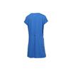 Adidas Neo Three Stripe Sport Waist Cinched Loose Short Sleeve Dress Women Dresses Blue DW7787