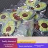 Adorable Avocado Plush Pillow: Soft, Skin-Friendly Cushion with Smiling Expression - Perfect Gift for Men and Women