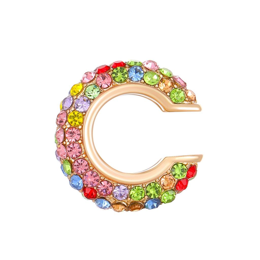 European & American Popular C-shaped Rhinestone Ear Cuff Earrings, No Piercing Needed for Women